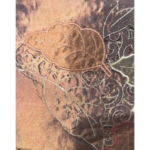 Table Runner 13x70 Bronze Polyester Shimmer Ridge Fall‎ Leaves Pattern 2014